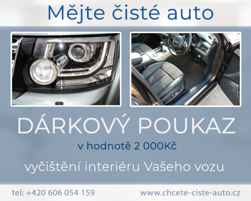 Voucher čištění aut 2 000Kč